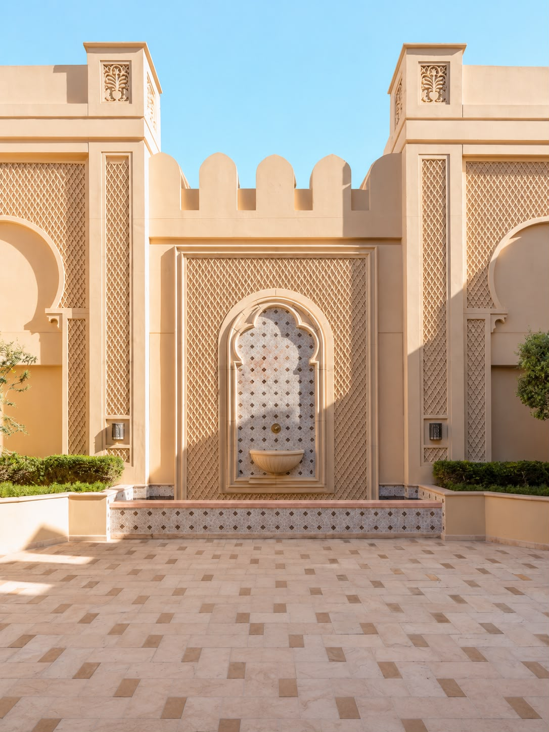 Fairmont The Palm courtyard architecture