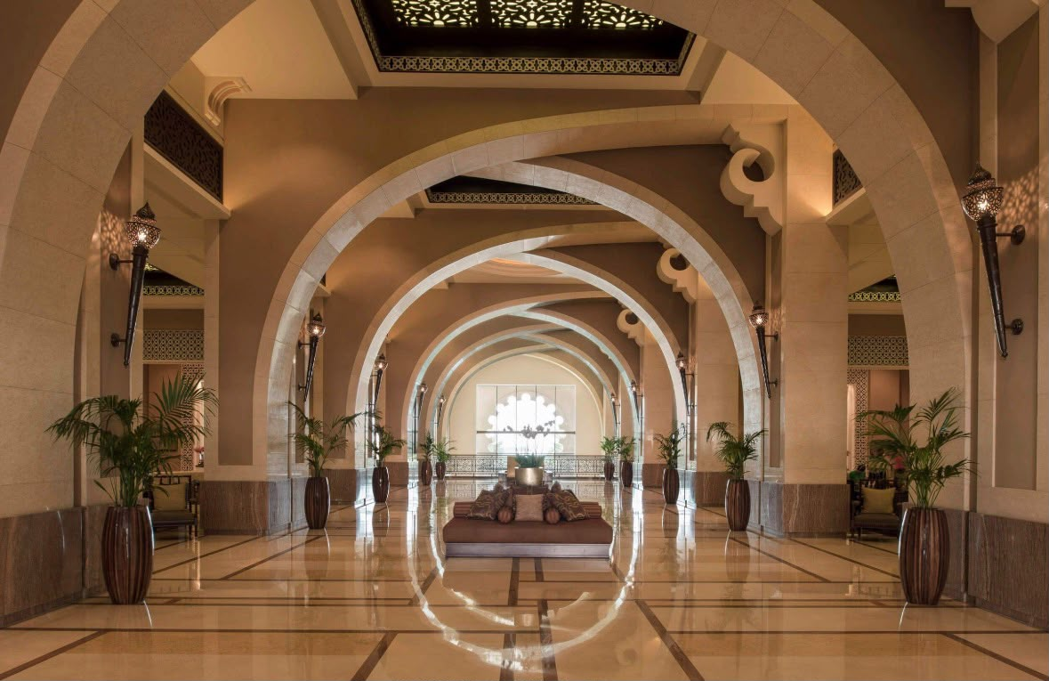Arched interior at Fairmont The Palm